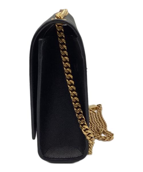 SAINT LAURENT（サンローラン）saint laurent (サンローラン) KATE MEDIUM IN GRAIN DE POUDRE EMBOSSED LEATHER ブラックの古着・服飾アイテム