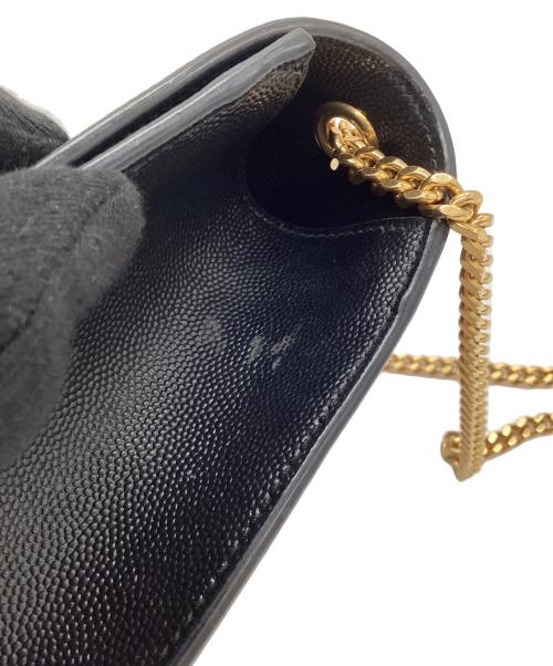 SAINT LAURENT（サンローラン）saint laurent (サンローラン) KATE MEDIUM IN GRAIN DE POUDRE EMBOSSED LEATHER ブラックの古着・服飾アイテム
