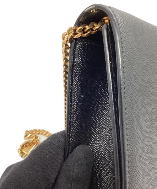 SAINT LAURENT（サンローラン）saint laurent (サンローラン) KATE MEDIUM IN GRAIN DE POUDRE EMBOSSED LEATHER ブラックの古着・服飾アイテム