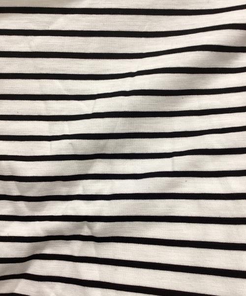 ENFOLD（エンフォルド）ENFOLD (エンフォルド) ドロップショルダーカットソー ホワイト×ブラック サイズ:38の古着・服飾アイテム