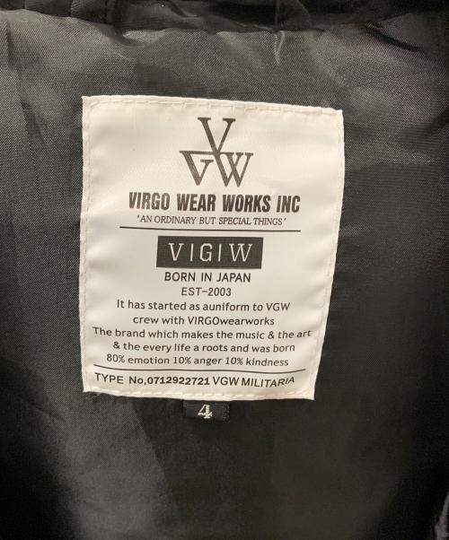 VIRGO（ヴァルゴ）VIRGO (ヴァルゴ) DIAGONAL ZIP DOWN JKT ブラック サイズ:4の古着・服飾アイテム