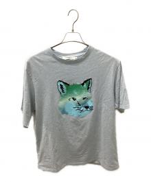 maison kitsune（メゾンキツネ）の古着「VIBRANT FOX HEAD EASY TEE-SHIRT」｜スカイブルー