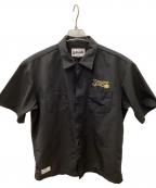 Schottショット）の古着「T/C WORK SHIRT ROSE EMBROIDERED」｜ブラック