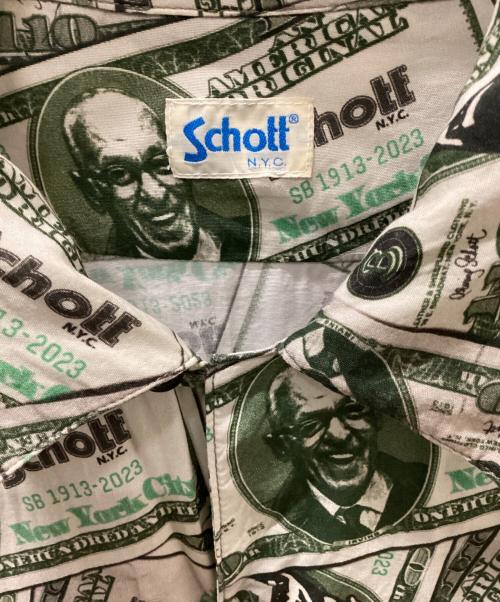 Schott（ショット）Schott (ショット) S/S SHIRT $110 PATTERNED グリーン サイズ:XLの古着・服飾アイテム