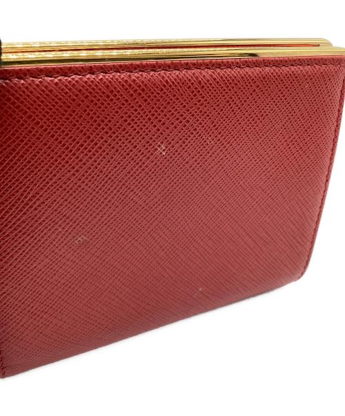 PRADA（プラダ）PRADA (プラダ) コンパクト財布 レッドの古着・服飾アイテム