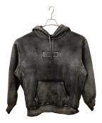 SUPREME×MM6 Maison Margielaシュプリーム×エムエムシックスメゾンマルジェラ）の古着「Foil Box Logo Hooded Sweatshirt」｜ブラック