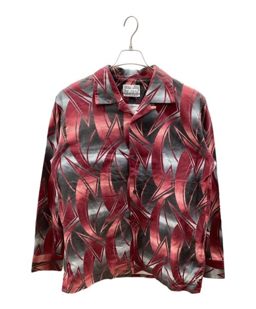 NEXUSVII（ネクサスセブン）NEXUSVII (ネクサスセブン) オープンカラーシャツビーコン レッド×グレー サイズ:48の古着・服飾アイテム