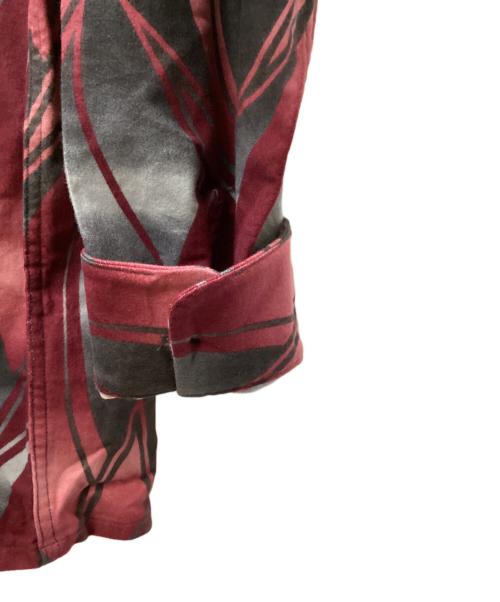 NEXUSVII（ネクサスセブン）NEXUSVII (ネクサスセブン) オープンカラーシャツビーコン レッド×グレー サイズ:48の古着・服飾アイテム