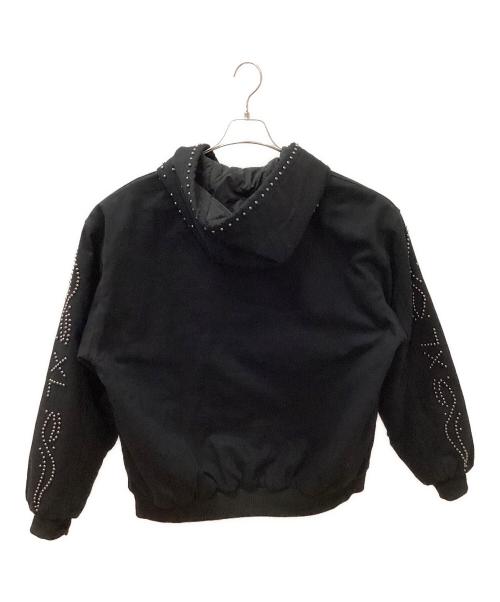 X-LARGE（エクストララージ）X-LARGE (エクストララージ) STUDDED フーディー ワークジャケット ブラック サイズ:XLの古着・服飾アイテム