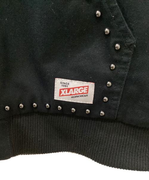 X-LARGE（エクストララージ）X-LARGE (エクストララージ) STUDDED フーディー ワークジャケット ブラック サイズ:XLの古着・服飾アイテム