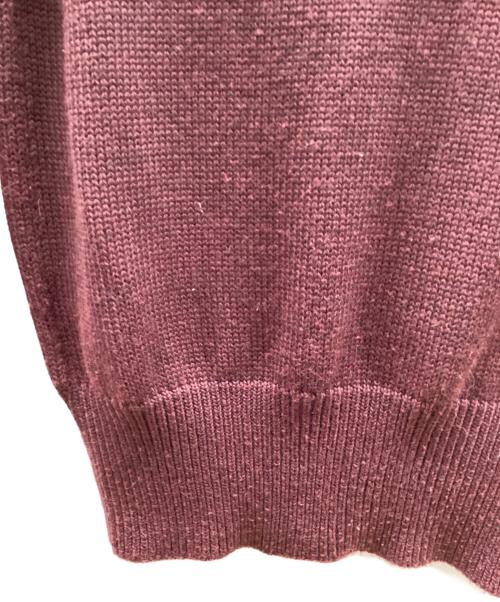 Vivienne Westwood man（ヴィヴィアン ウェストウッド マン）Vivienne Westwood man (ヴィヴィアン ウェストウッド マン) 00sケイブマンレザーエルボーパッチニットカーディガン エンジ サイズ:Ⅿの古着・服飾アイテム