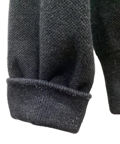 crepuscule（クレプスキュール）crepuscule (クレプスキュール) Light Moss Stitch Half-Zip ブラック サイズ:2の古着・服飾アイテム