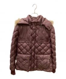 HAMNETT（ハムネット）の古着「キルティングダウンジャケット」｜パープル