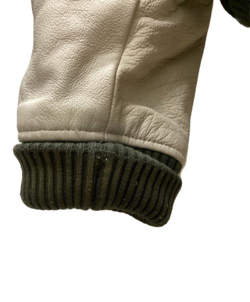 Columbia（コロンビア）Columbia (コロンビア) 袖革アンボイヒル ジャケット モスグリーン×ホワイト サイズ:Sの古着・服飾アイテム