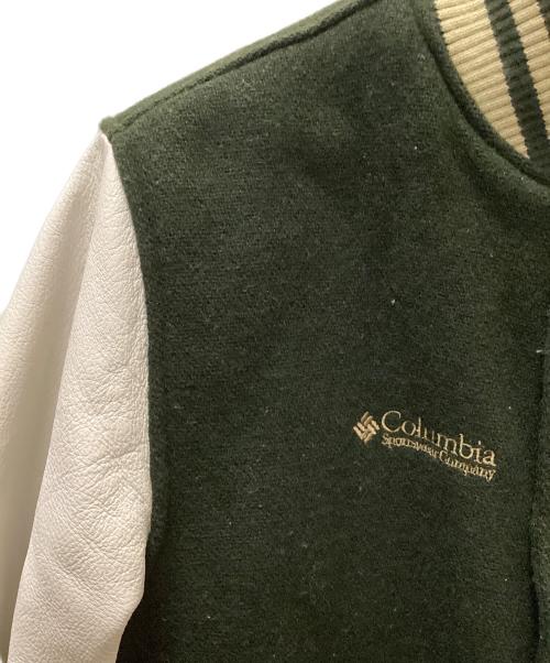 Columbia（コロンビア）Columbia (コロンビア) 袖革アンボイヒル ジャケット モスグリーン×ホワイト サイズ:Sの古着・服飾アイテム