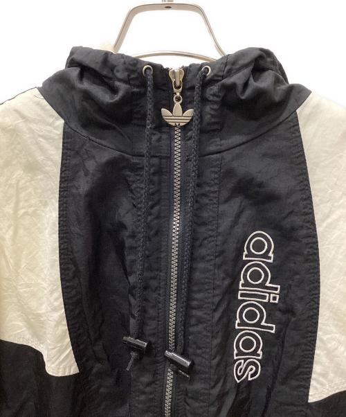 adidas（アディダス）adidas (アディダス) 80s-90s フーテッドジャケット ホワイト×ブラック サイズ:Mの古着・服飾アイテム