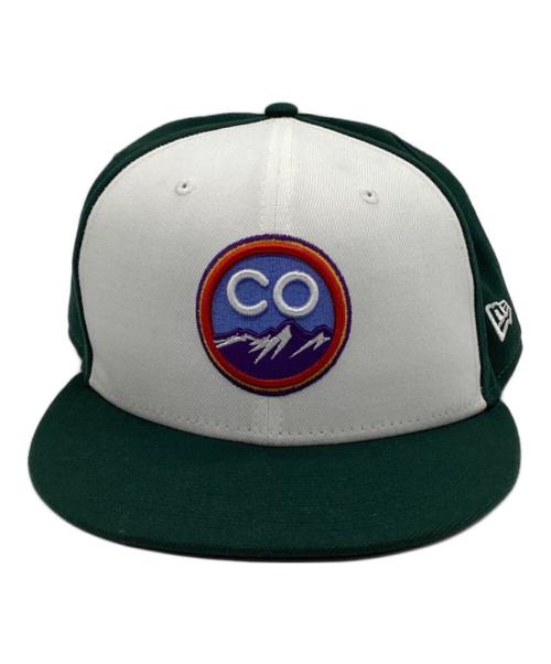 New Era（ニューエラ）New Era (ニューエラ) MLBオンフィールド CITY CONNECT コロラド・ロッキーズ グリーン×ホワイト サイズ:7　7/8(62.5cm）の古着・服飾アイテム