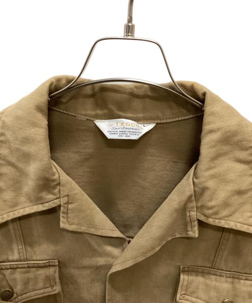 Mr.LEGGS（ミスターレッグス）Mr.LEGGS (ミスターレッグス) 80sシャツジャケット カーキ サイズ:Lの古着・服飾アイテム