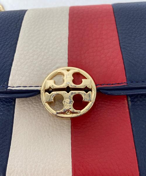 TORY BURCH（トリーバーチ）TORY BURCH (トリーバーチ) チェーンミニショルダーバッグ ネイビーの古着・服飾アイテム