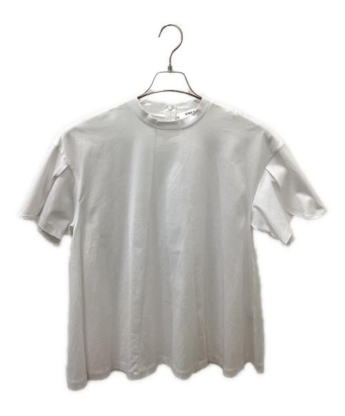 ENFOLD（エンフォルド）ENFOLD (エンフォルド) バックジップ半袖カットソー ホワイト サイズ:38の古着・服飾アイテム
