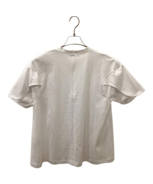 ENFOLD（エンフォルド）ENFOLD (エンフォルド) バックジップ半袖カットソー ホワイト サイズ:38の古着・服飾アイテム