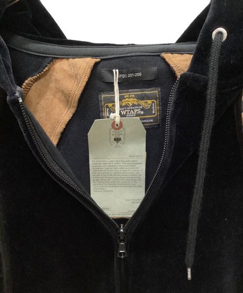 WTAPS（ダブルタップス）WTAPS (ダブルタップス) ベロアジップパーカー ブラック×ブラウン サイズ:Mの古着・服飾アイテム