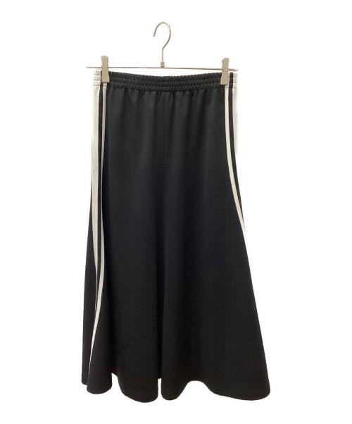 HARDY NOIR（アルディーノアール）HARDY NOIR (アルディーノアール) ジャージサイドラインフレアスカート 2 ブラック サイズ:表記無しの古着・服飾アイテム