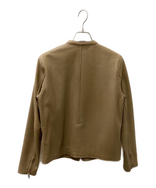 JOURNAL STANDARD（ジャーナルスタンダード）JOURNAL STANDARD (ジャーナルスタンダード) シープレザーシングルライダースブルゾン ブラウン サイズ:Mの古着・服飾アイテム