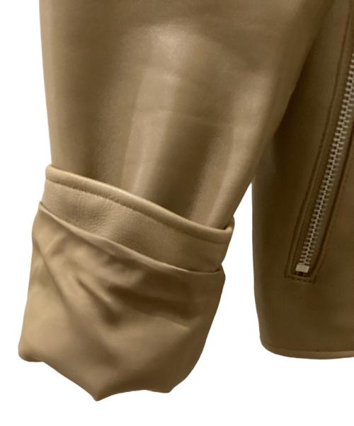 JOURNAL STANDARD（ジャーナルスタンダード）JOURNAL STANDARD (ジャーナルスタンダード) シープレザーシングルライダースブルゾン ブラウン サイズ:Mの古着・服飾アイテム