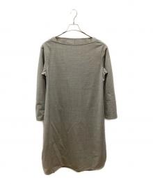 GALERIE VIE（ギャルリーヴィー）の古着「ウールストレッチ  ボートネックワンピース」｜グレー