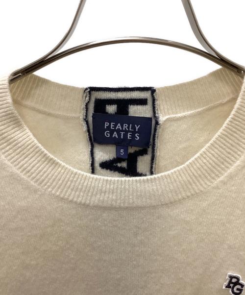 PEARLY GATES（パーリーゲイツ）PEARLY GATES (パーリーゲイツ) カシミヤニット ベージュ サイズ:5の古着・服飾アイテム