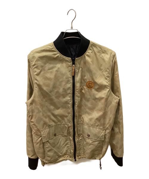 stussy（ステューシー）stussy (ステューシー) リバーシブルフライトジャケット ベージュ×ブラック サイズ:不明の古着・服飾アイテム
