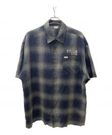 CalTop（キャルトップ）の古着「オンブレチェックシャツ」｜ブラック
