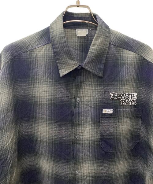CalTop（キャルトップ）CalTop (キャルトップ) オンブレチェックシャツ ブラック サイズ:不明の古着・服飾アイテム