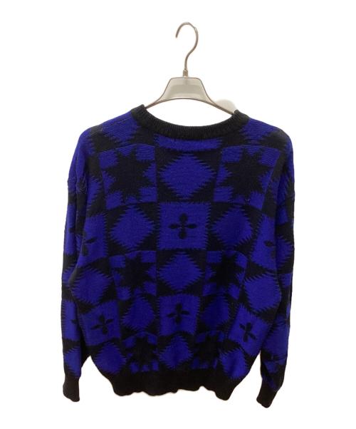 Yves Saint Laurent（イヴサンローラン）Yves Saint Laurent (イヴサンローラン) セーター ブラック×ブルー サイズ:不明の古着・服飾アイテム