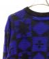 中古・古着 Yves Saint Laurent (イヴサンローラン) セーター ブラック×ブルー サイズ:不明：7000円