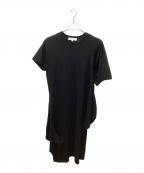ENFOLDエンフォルド）の古着「SOLID-WAVE DRESS」｜ブラック