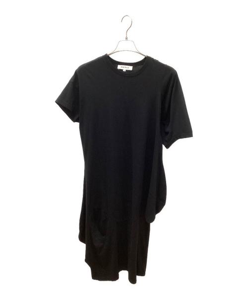 ENFOLD（エンフォルド）ENFOLD (エンフォルド) SOLID-WAVE DRESS ブラック サイズ:Sの古着・服飾アイテム
