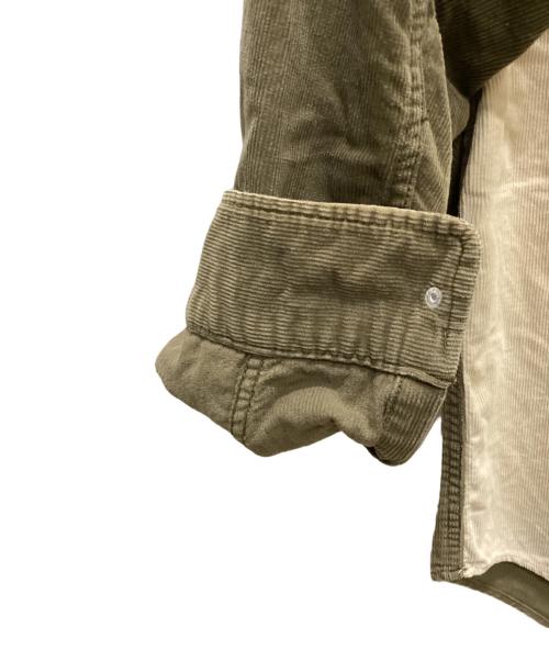 THE NORTHFACE PURPLELABEL（ザ・ノースフェイス パープルレーベル）THE NORTHFACE PURPLELABEL (ザ・ノースフェイス パープルレーベル) Organic Cotton Corduroy Panel Big Shirt ベージュ×ブラック サイズ:Sの古着・服飾アイテム