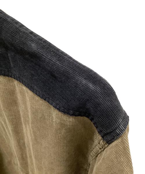 THE NORTHFACE PURPLELABEL（ザ・ノースフェイス パープルレーベル）THE NORTHFACE PURPLELABEL (ザ・ノースフェイス パープルレーベル) Organic Cotton Corduroy Panel Big Shirt ベージュ×ブラック サイズ:Sの古着・服飾アイテム