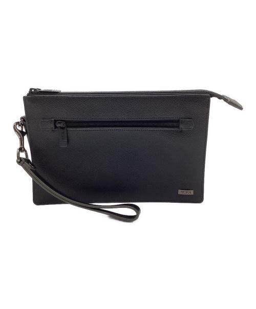 TUMI（トゥミ）TUMI (トゥミ) Wファスナー クラッチバッグ ブラックの古着・服飾アイテム