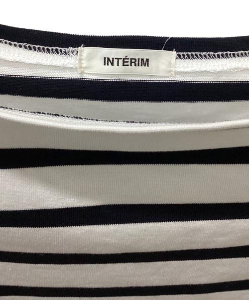INTERIM（インテリム）INTERIM (インテリム) HYPER BIG SUVIN GIZA BASQUE BORDER H/S SHIRT ホワイト×ブラック サイズ:5の古着・服飾アイテム