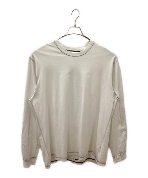 VEIN（ヴェイン）VEIN (ヴェイン) SUEDED CO JERSEY VESSEL L/S TEE ホワイト サイズ:3の古着・服飾アイテム
