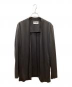 ATTACHMENTアタッチメント）の古着「COTTON DOUBLE FACE COLLARLESS CARDIGAN」｜ダークグレー