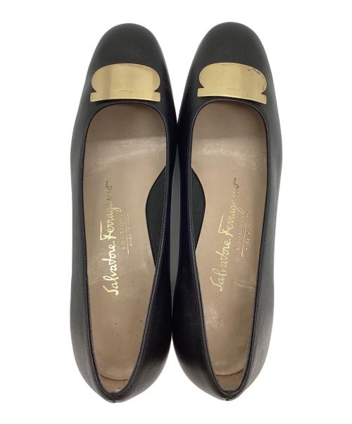 Salvatore Ferragamo（サルヴァトーレ フェラガモ）Salvatore Ferragamo (サルヴァトーレ フェラガモ) ヒールパンプス ブラック サイズ:5 1/2の古着・服飾アイテム