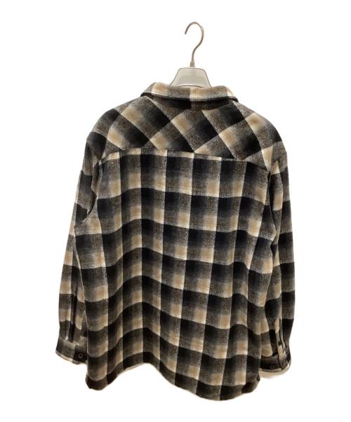 Derby of SanFrancisco（ダービーオブサンフランシスコ）Derby of SanFrancisco (ダービーオブサンフランシスコ) ネルシャツ ベージュ×ブラック サイズ:XLの古着・服飾アイテム