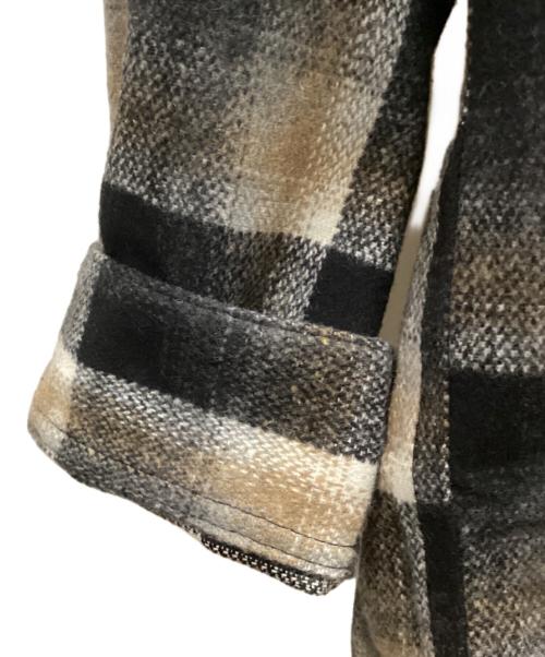 Derby of SanFrancisco（ダービーオブサンフランシスコ）Derby of SanFrancisco (ダービーオブサンフランシスコ) ネルシャツ ベージュ×ブラック サイズ:XLの古着・服飾アイテム