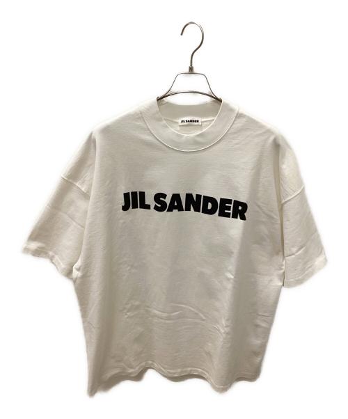 JIL SANDER（ジルサンダー）JIL SANDER (ジルサンダー) ボトルネックオーバーサイズTEE ホワイト×ブラック サイズ:Ｍの古着・服飾アイテム