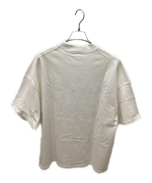 JIL SANDER（ジルサンダー）JIL SANDER (ジルサンダー) ボトルネックオーバーサイズTEE ホワイト×ブラック サイズ:Ｍの古着・服飾アイテム