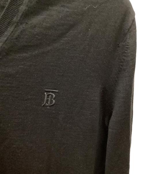 BURBERRY（バーバリー）BURBERRY (バーバリー) UNIFORM/TBロゴ Vネックニット ブラック サイズ:XXLの古着・服飾アイテム